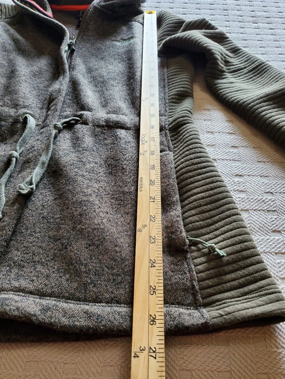 The North Face Indi 2 Hoodie Parka Fleece Jacket Taupe Small